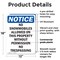 Signmission No Snowmobiles Allowed On This OSHA Notice Sign, Plastic, 12in W x 18in L, 2PK OS-2PACK-NS-P-1218-V-14814 - alternate 2